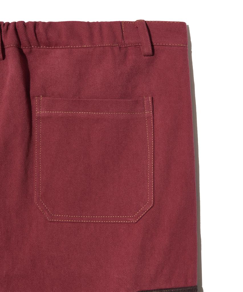 PEACE MAKER Corduroy Point Cotton Work Pants (Burgundy)