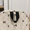 Bow Check Bag Women's Backpack Corduroy Backpack