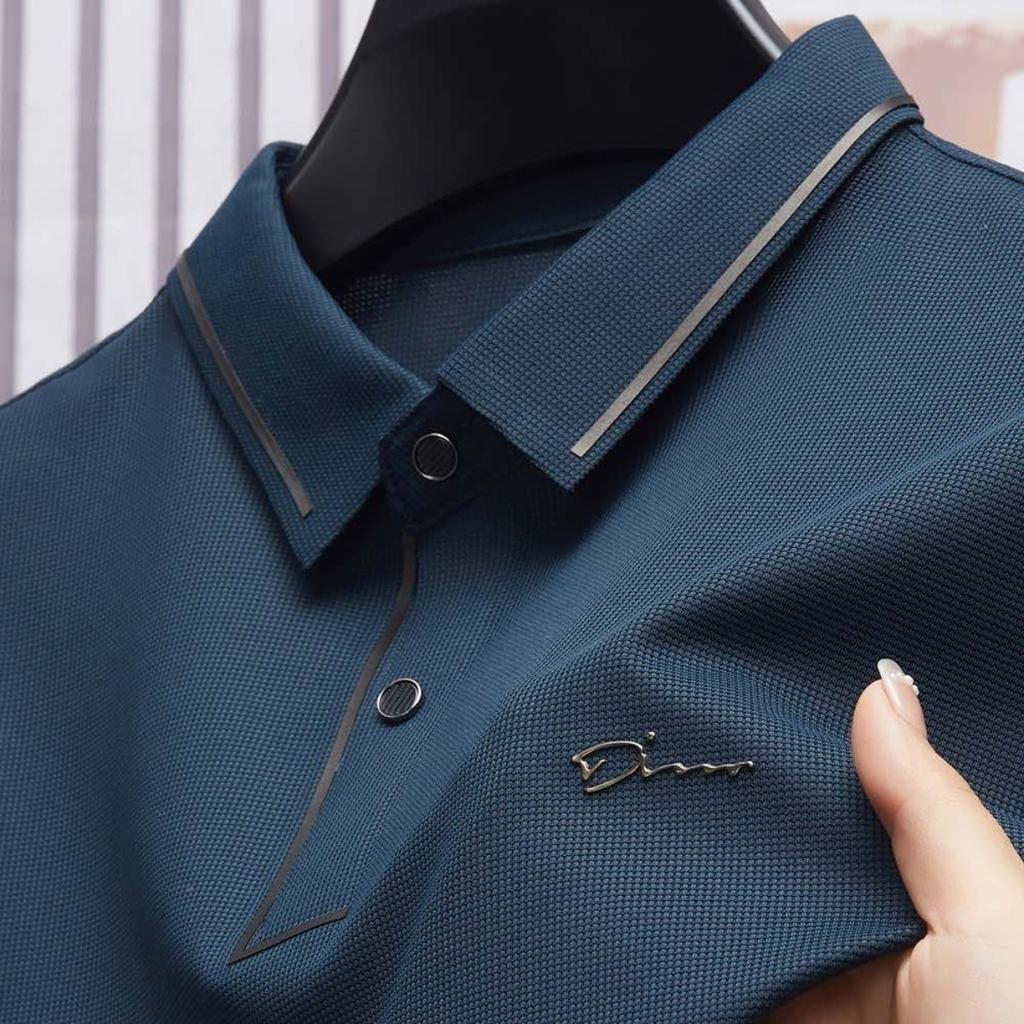 STORN High End Luxury Brand Fashion Hot Diamond Short Sleeve Advanced Printed POLO Shirt Summer New Korean Version Men's Lapel T-shirt
