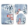 Christmas Bathroom Floor Mat Toilet Three-Piece Set