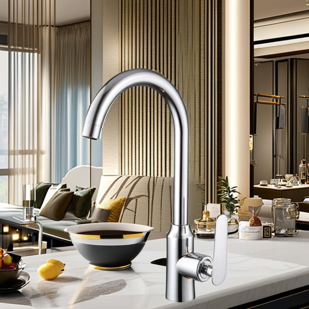 Modern Classic Single-Hole Stainless Steel Kitchen Sink Faucet Mixer Brushed for Hot Cold Water Ceramic for Hotels Kitchens