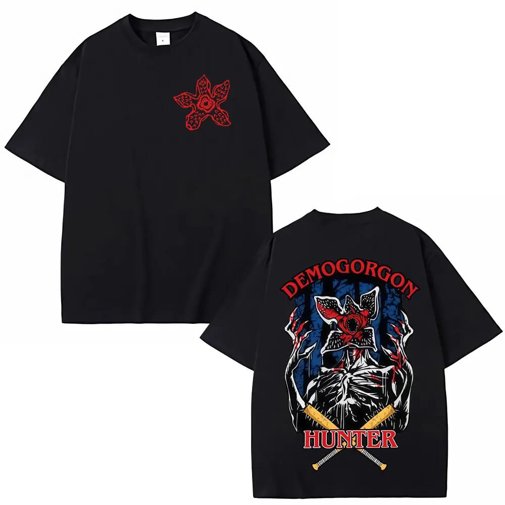 

Eddie Munson Demogorgon Hunter T-shirt Cannibal Flower Monster Graphic T Shirts Men Women Summer Fashion Cotton Short Sleeves S чёрный