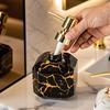 Marble Ceramic Bottle Luxury High-end Hotel Bathroom Household Shower Gel Hand Sanitizer Shampoo Water Bottle Press Bottle