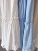 White Bow Layered Ruffled A-line Midi Skirt for Women - Spring/Summer 2026 Collection