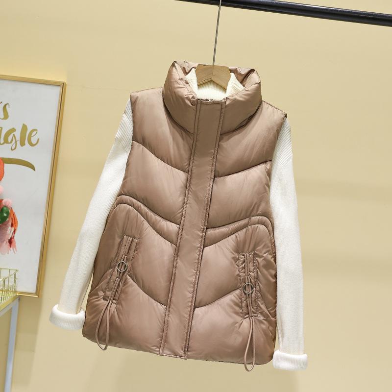 Loose down cotton vest women's winter short new fashion cotton vest jacket autumn and winter