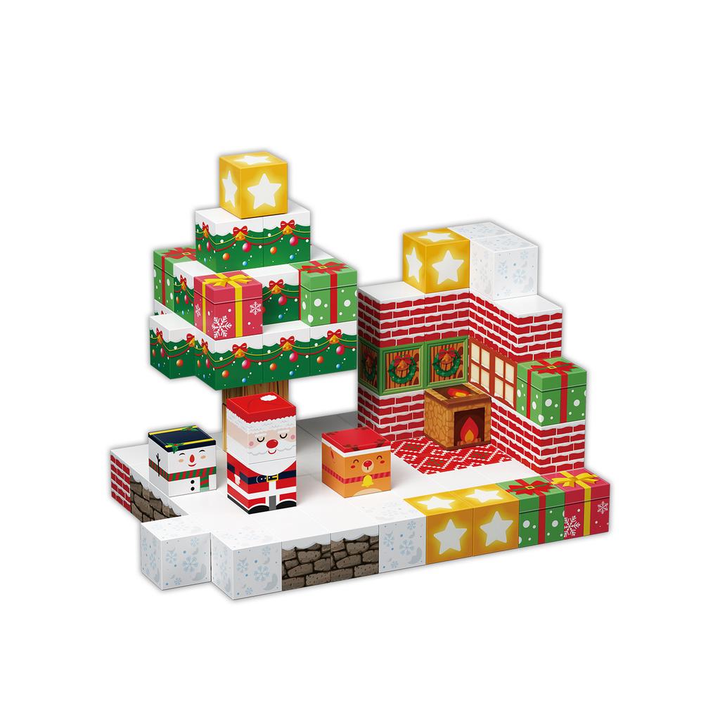 Non-Toxic Christmas Magnetic Building Block Set Cute Magnetic Cubes Construction Set Stem Montessori Sensory Toys For Kids New Year Gift