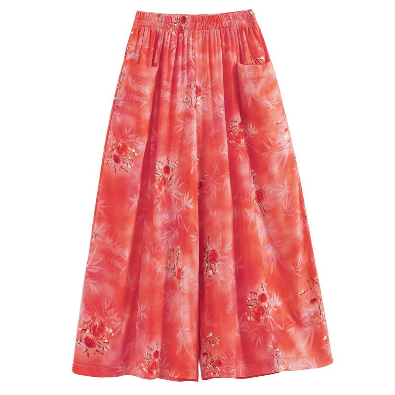 Elegante 2-teilige Sets Damen Sommerkleidung Vintage Lockerer Druck Übergröße Hosenanzüge