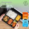 Disposable Multi-Compartment Food Containers with Lids