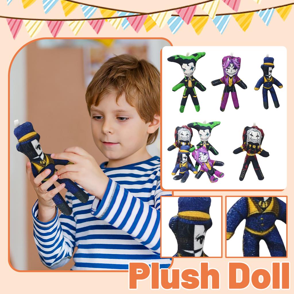 Plush Character Doll Soft Stuffed Toy Unique Circus Jester Design Fabric Material Collectible Plush Toy for Display or Gift