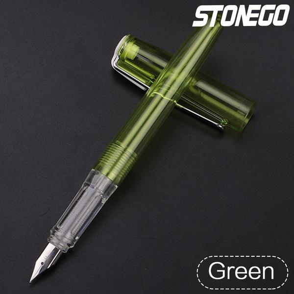 STONEGO Colorful Transparent Pens Student Positive Posture Fountain Pen Office Pen