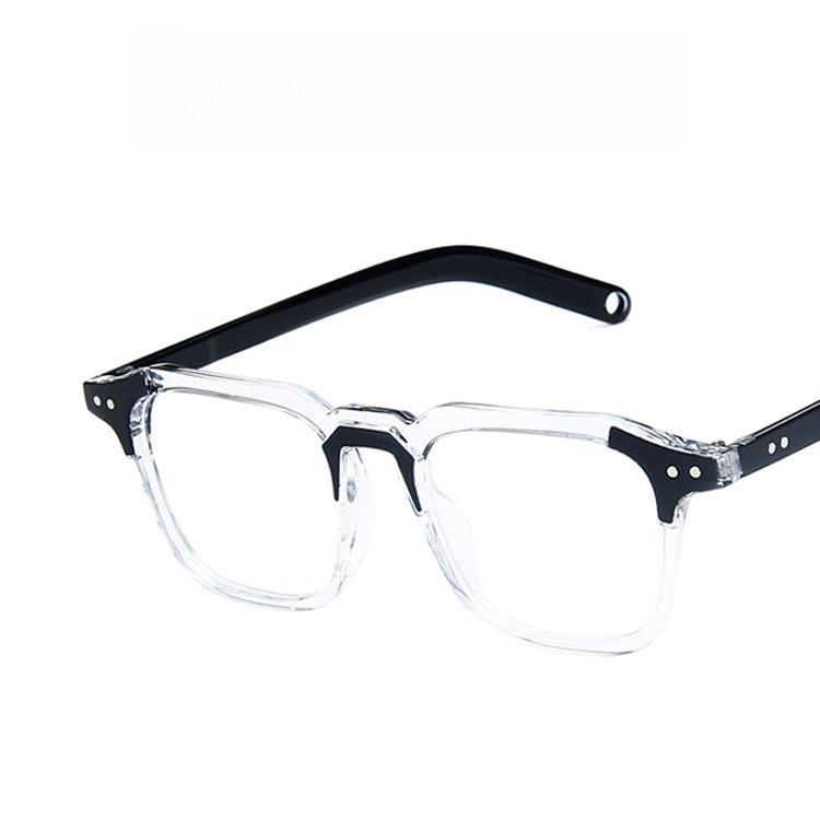 Korean Style Transparent Square Sunglasses for Men Candy Color Vintage Clear Mirror Fashionable 2025 Sunglasses for Men