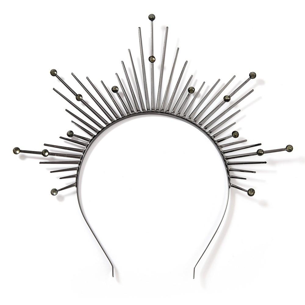 Lolita Spiked Headpiece Gothic Renaissance Cosplay Headband Women Halo Sun Crown  Birthday Party