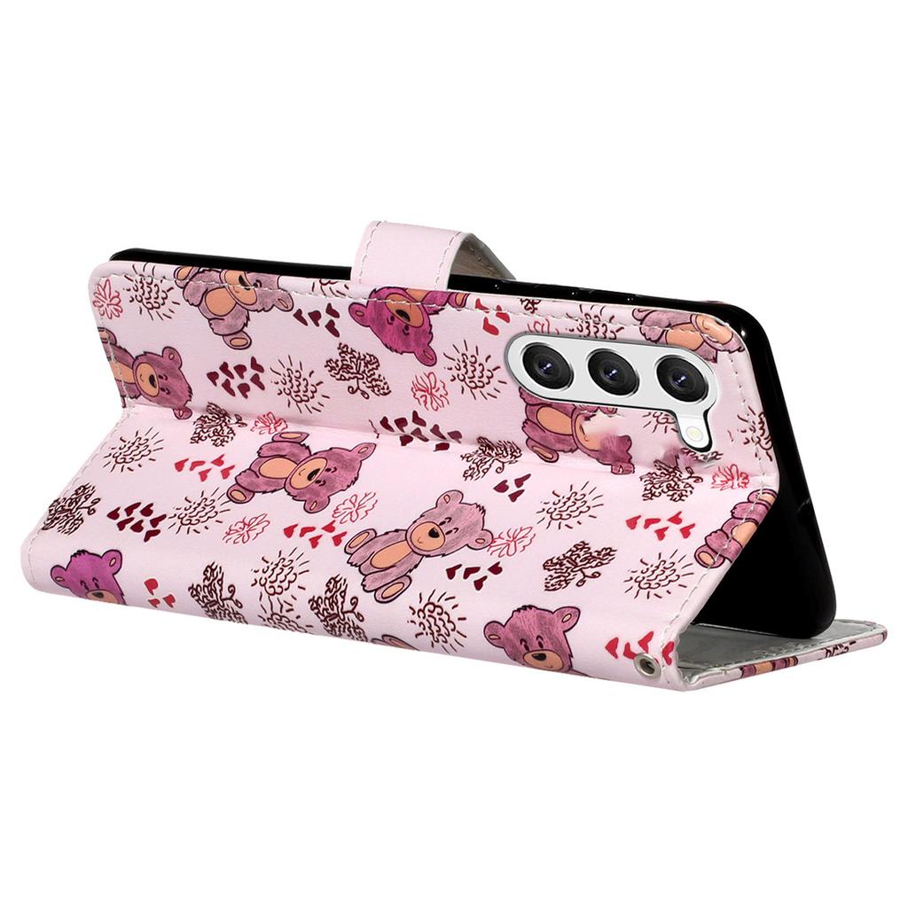 For Samsung Galaxy S24 Cover Pattern Printing Leather Wallet Flip Stand Phone Case