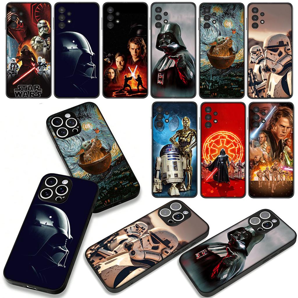 Hoesje voor Samsung Galaxy S25 S23 S22 S24 FE Ultra Plus A56 A05 A06 A15 A16 A57 S7 Edge Case Sterren Darths Yoda Vaders Wars Schattig
