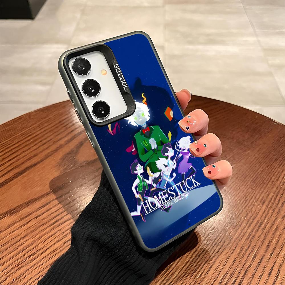Cartoon H-Homestuck Phone Case For Samsung Galaxy S25 S24 S23 S22 S21 S20 Note20 Ultra Plus Fe Colored Silver Cover