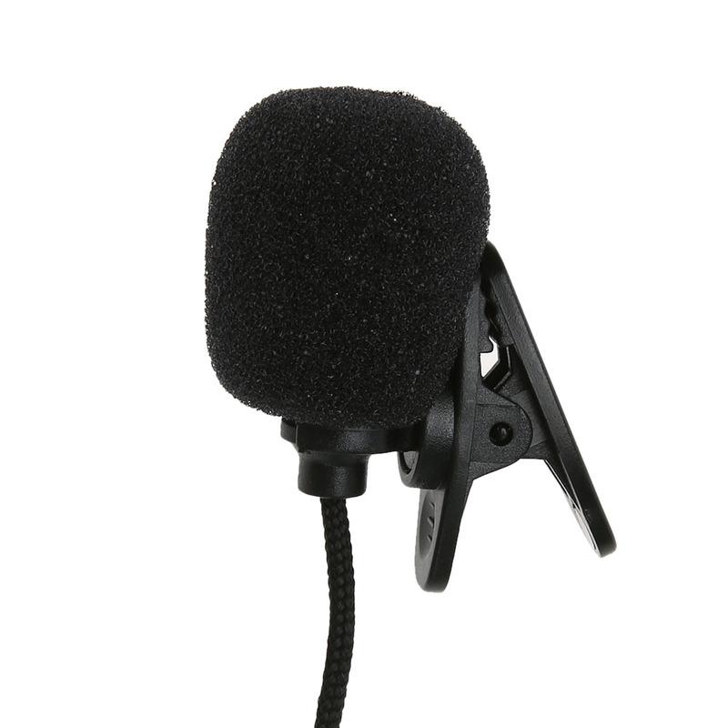 Mini Clip-on Lapel Microphone Portable 3.5mm Condenser Wired Microphone Hands-free Single Direction for Audio Video Recording