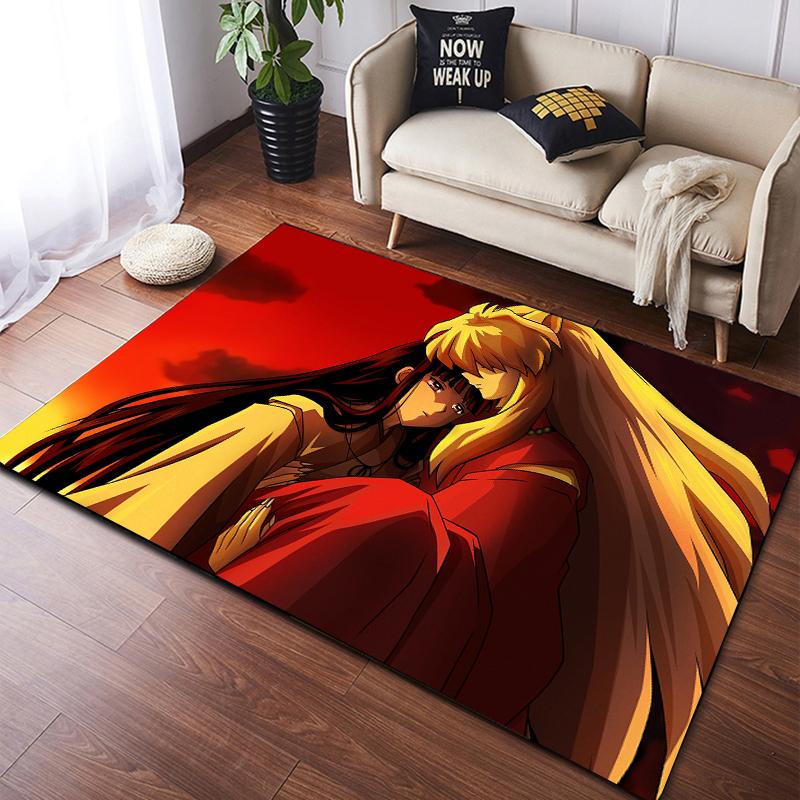 Anime Inuyasha Carpet Kitchen MatEntrance Doormat Bedroom Floor Decoration Living Room Carpet Bathroom Anti-slip Rugs