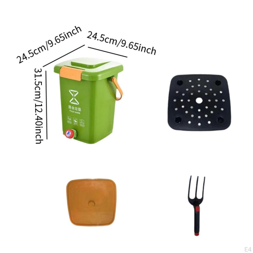Compost Bin for Kitchen Waste, Composting Recycling Bin, Easy to Modernize Trash Can
