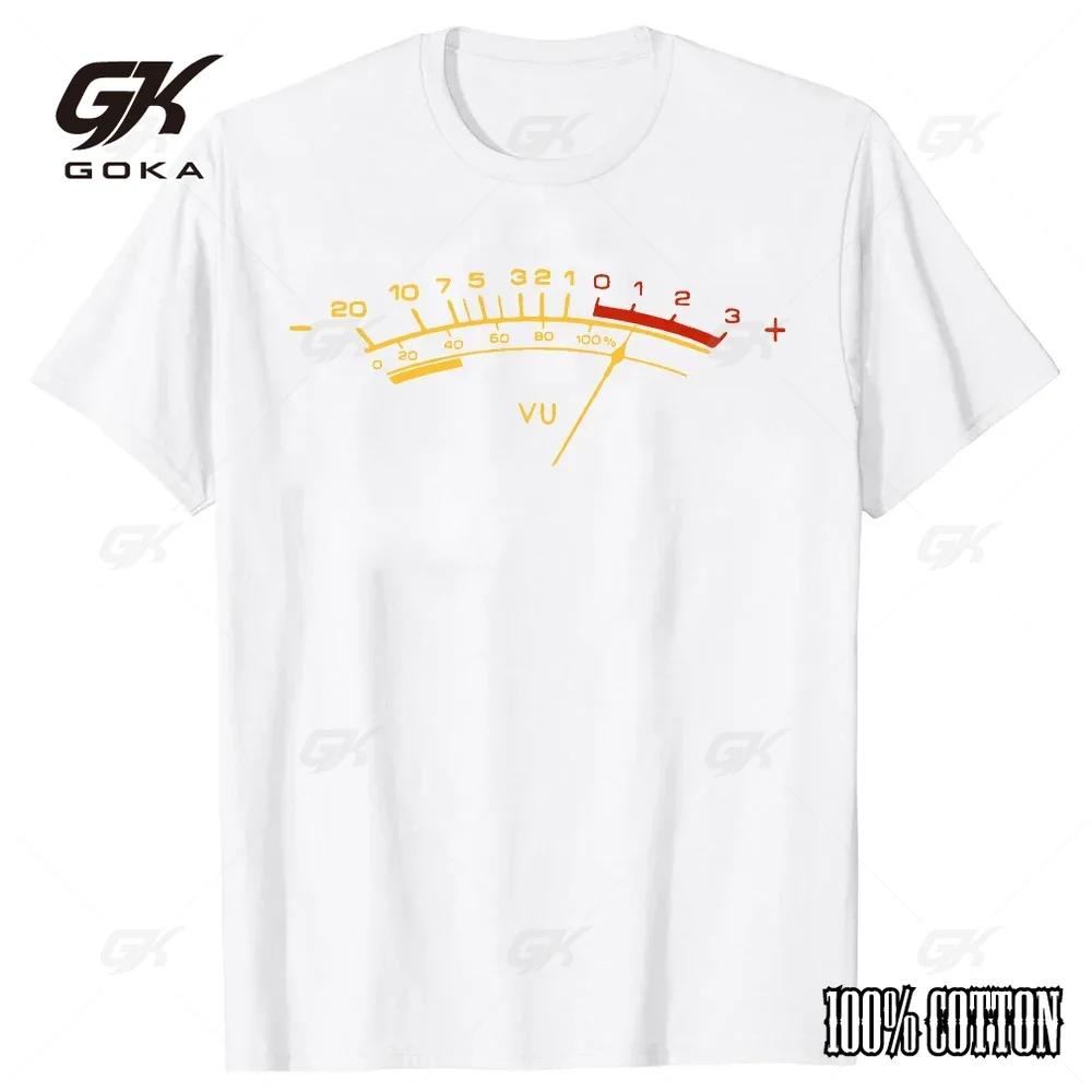Miernik VU Inżynier Dźwięku DJ Miłośnik Analogowego Dźwięku Design Koszulki Graficzne Odzież Męska Streetwear Kobiety Krótki Rękaw Casualowe Topy