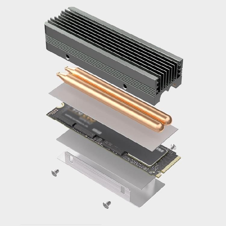 Universelle Aluminium M.2 SSD Kühler Kühlkörper mit Wärmeleitpad Kompatibel für einseitige doppelseitige NVME SSD