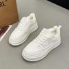 Autumn New Ins Female Student Velvet Thick-soled Muffin Heightening Sports and Leisure Board Shoes