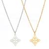 Celtic-Four Corner Knot Necklace Good Luck Pendant Necklace for Women Geometry Jewelry Witches Knot Charm Clavicle Chain