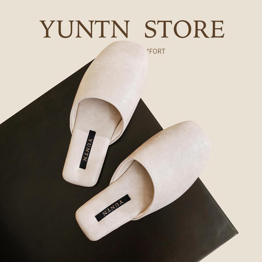 Cloud Group Autumn Minimalist Leather Slippers: Unisex, Non-Slip, All-Season Indoor Shoes
