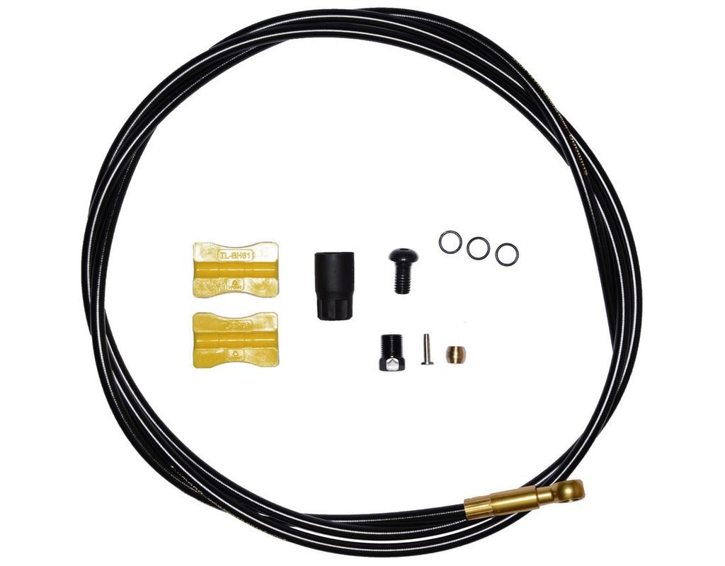 SHIMANO Skivebremseslange 1700mm Svart Kompatibel med Slangekobling Banjo ISMBH90SBLSL170B SM-BH90-SBLS-B BR-M8020 (Kaliper Side)