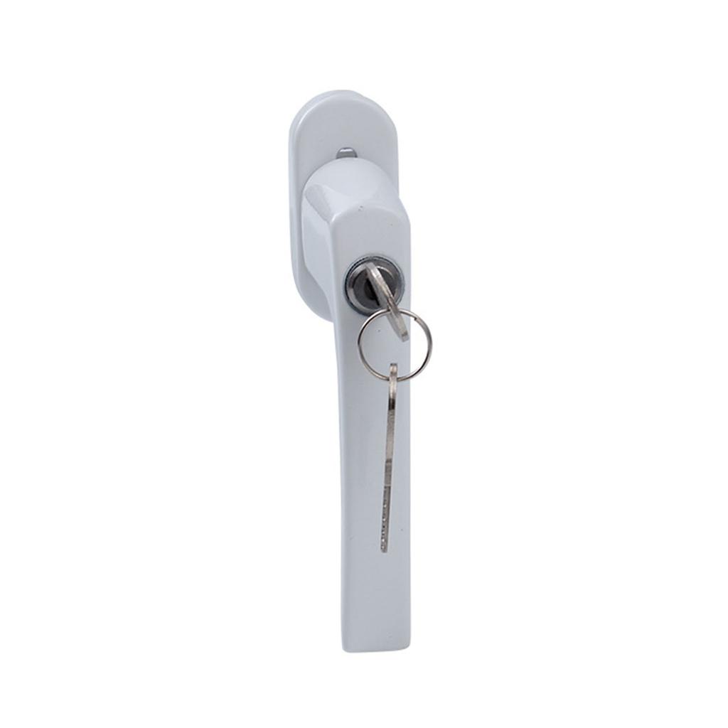 2Pcs Aluminum Alloy Window Handles Lock With Key & Screws Balcony Door Handle Lockable Double Glazing Window Handle