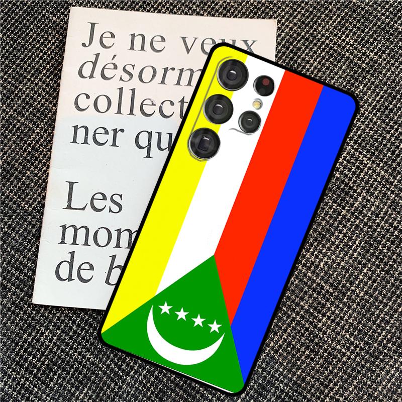 Comoros Flag Case For Samsung Galaxy S25 S24 Ultra S20 S21 S22 S23 Ultra S9 S10 Plus S25 FE Back Cover