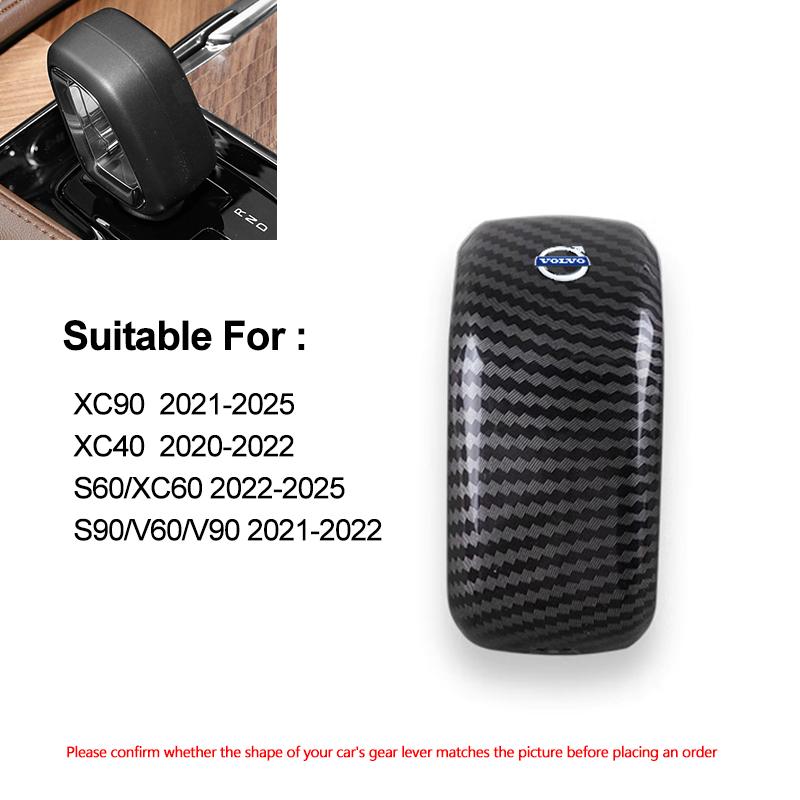 Carbon Fiber Car Shift Lever Cover Sticker Decorative Accessories For Volvo XC60 XC40 XC90 S60 S90 V60 V90 Promotion Hot Sale