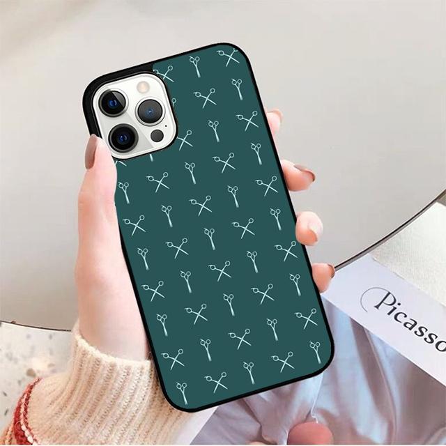 Hairdresser Barber Scissors Phone Case for iPhone 17 Air 16 16e 15 Plus for Apple 13 11 12 14 Pro Max Cover Coque Fundas