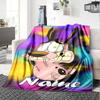 Personalisierte Decke mit Namen 'Personality Courage the Cowardly Dog', Weich & Warm, für Sofa, Büro, Bett, Reise, Mittagspause, Geschenk, Geeignet für Alle Jahreszeiten