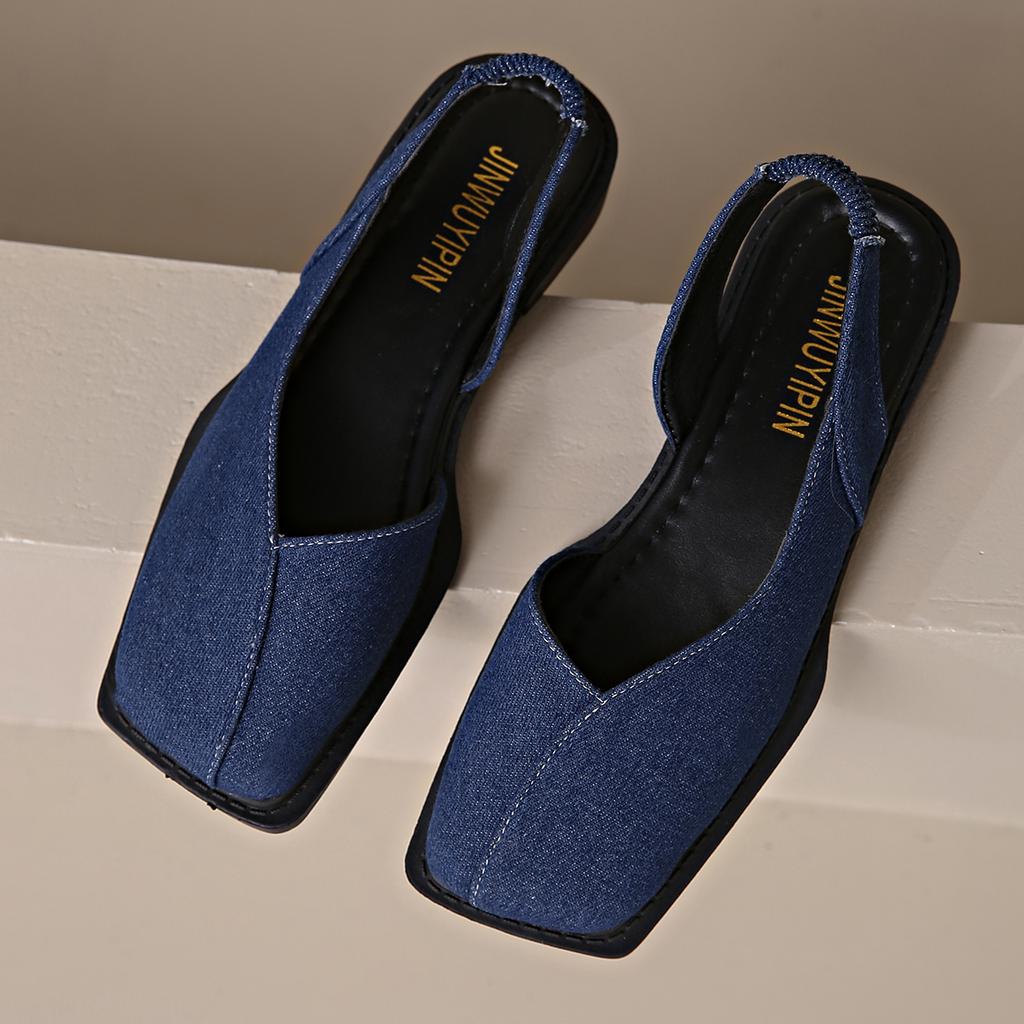 Fashion Brand Designer Women Party Shoes Women Sexy Sandals Elegant Square Toe Causal Flat Shoes for Women Fashion Low Heels Sandals