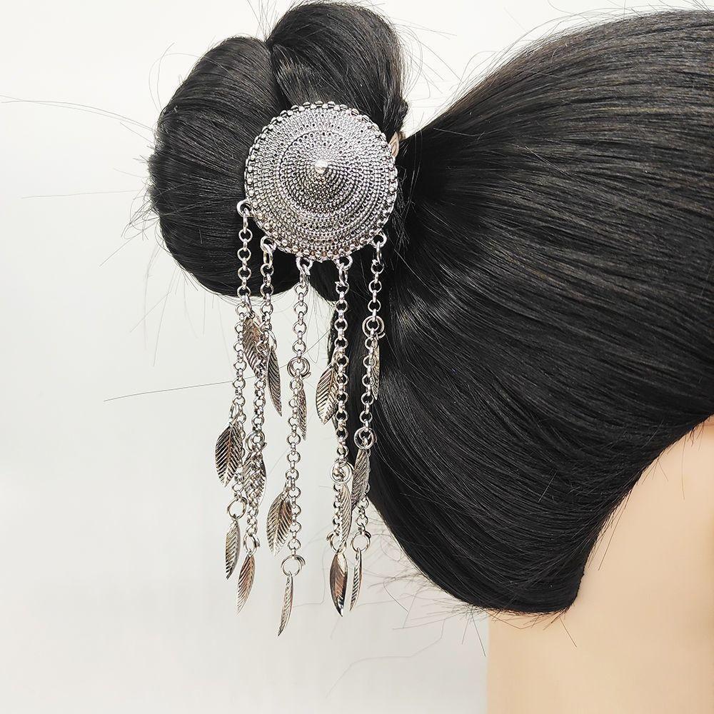 Leaf Metal Hair Sticks Ancient Hanfu Headwear Dai Style Hair Clip Retro Thai Headdress  Women