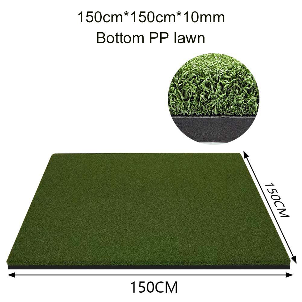 Universal Dual-Turf Golf Mat 5 X 5 FT Shock Absorption Golf Training Swing Mat for Indoor & Outdoor Golf Training Swing Chipping