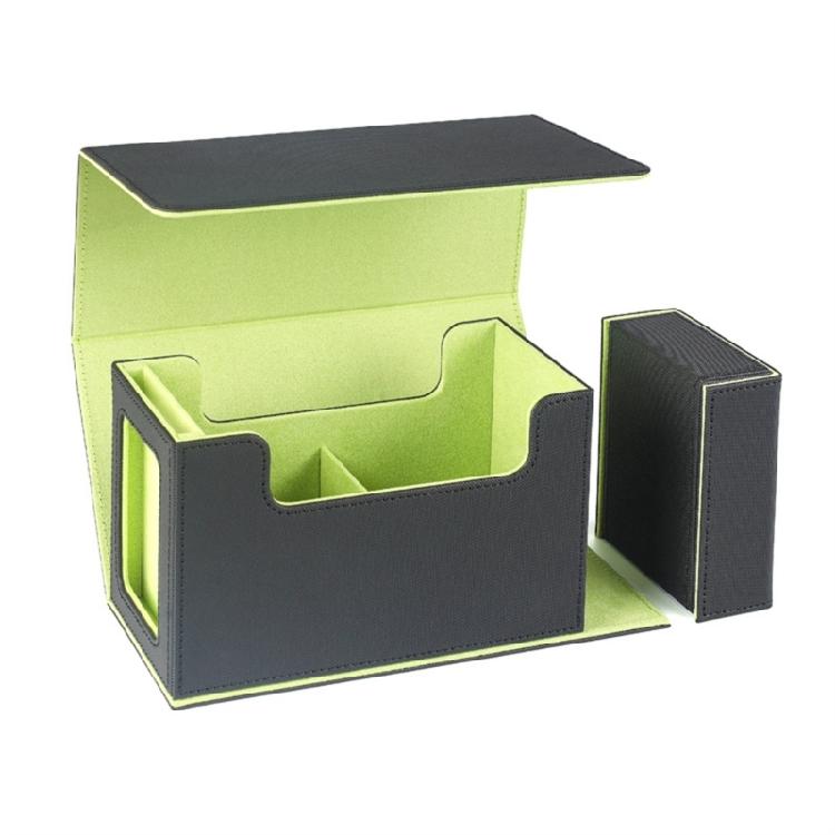 PU Card Deck Box with Dice Tray Game Card Collectors Scratch Resistant Card Storage Case Game Card Carrying Organizers
