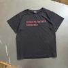 Mens Oversized Cotton Tee With Distressed Letter Print Loose Fit Casual T-Shirt
