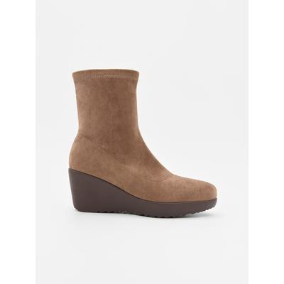 Keilstiefelette für Damen Bro3 , Farbe Taupe 104926