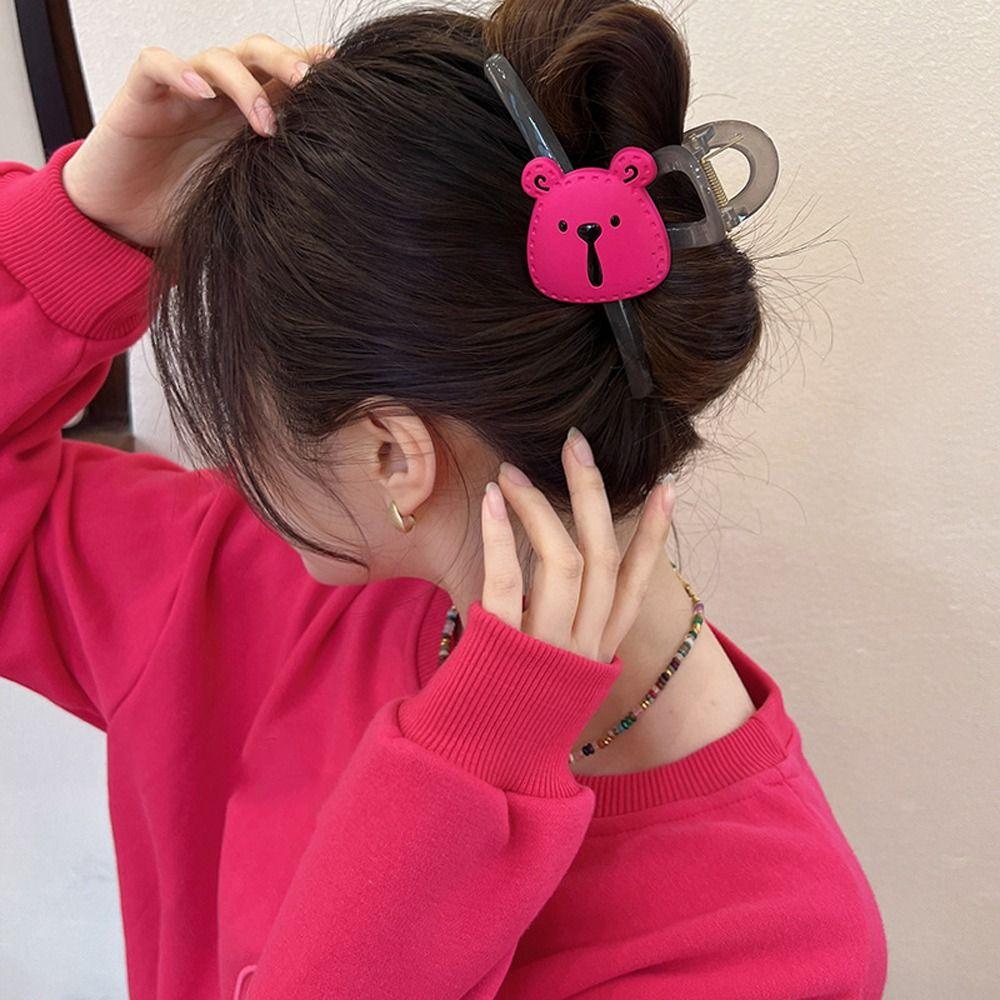

Headwear Large Hairpins Ponytail Holder Korean Shark Clip Bear Hair Claw Plastic Women Hair Clips