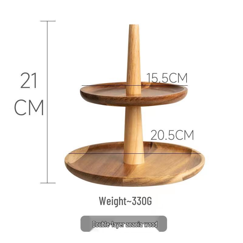 Japanese Style Tiered Wooden Serving Tray
