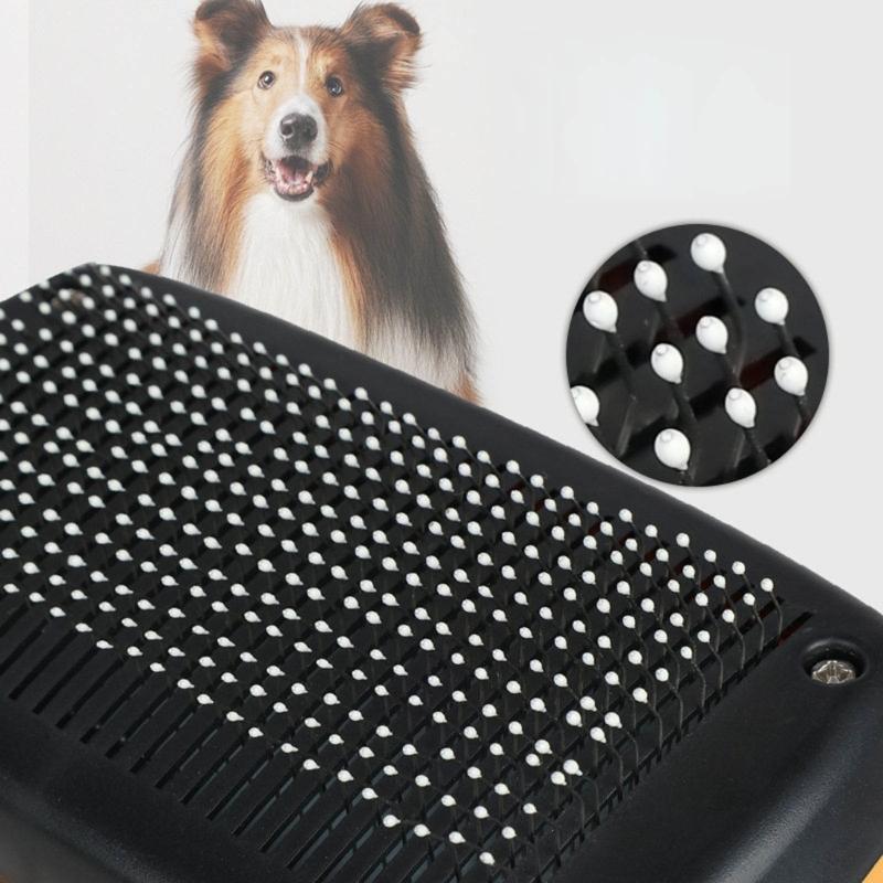 Dog Brushes Cat Combs Self Cleaning Slicker Brush for Shedding Hair Anti-Slip Handle Grooming Brush for Loose Fur