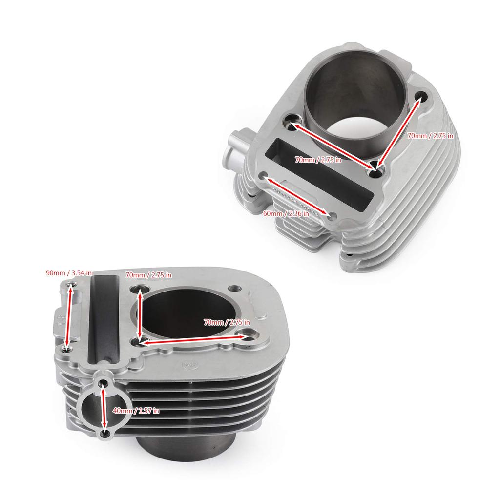 Bruce Shark Standard 70mm Serow 225 Kit with and Top End for Yamaha XT225 Serow and TTR230 & Bore-Up Cylinder, Piston, Gasket, (1992-2000), TTR225,