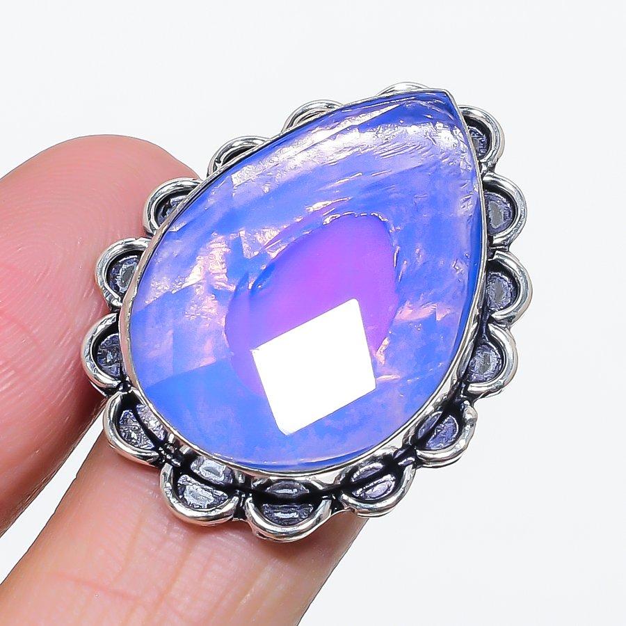 

Natural Milky Opal Gemstone 925 Sterling Silver Jewelry Ring Size 6 Z3q98