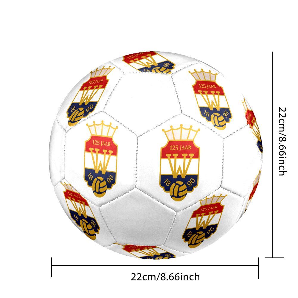 Willem II Tilburg size5 Soccer Ball, colorful, suitable for all ages, machine-stitched, PVC material, competition grade,durable and high bounce