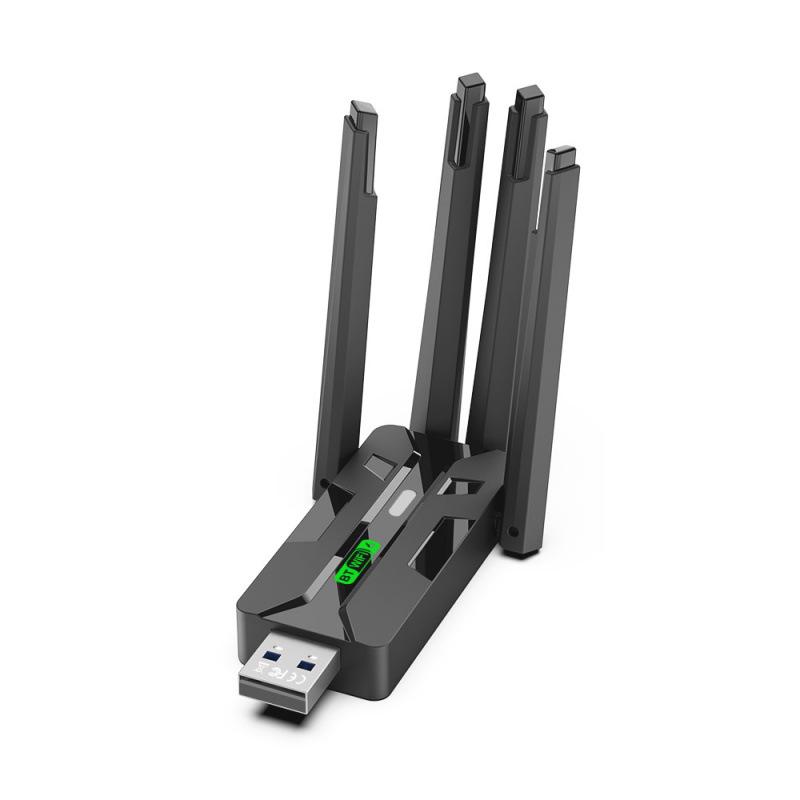 WiFi 6 Dual-Band USB Bluetooth Adapter: Driver-Free 5G Network Receiver, Plug & Play