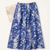 Women's Cotton Silk Cropped Pajama Pants, Summer Thin Loose Pastoral Style, Ditsy Floral, Wear Indoors or Out.