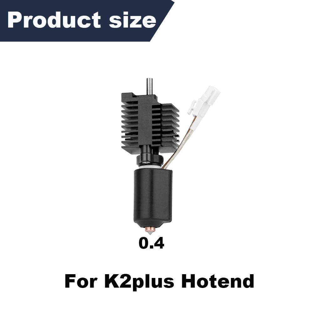 For Creality Hi/K2/K2 Pro/K2 Plus High-Flow Nozzles,Quick Change (0.2/0.4/0.6/0.8mm) High-Flow Steel-Tip Copper Nozzles&Titanium