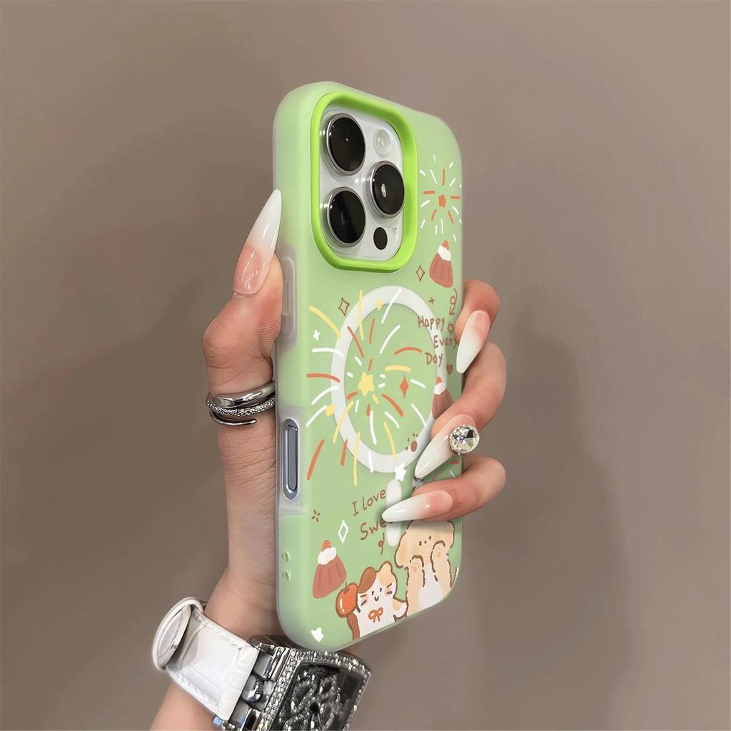 Magnetic Jelly Two-in-one Mobile Phone Case for Iphone16pro for Apple 14pro Transparent Frosted Mobile Phone Case