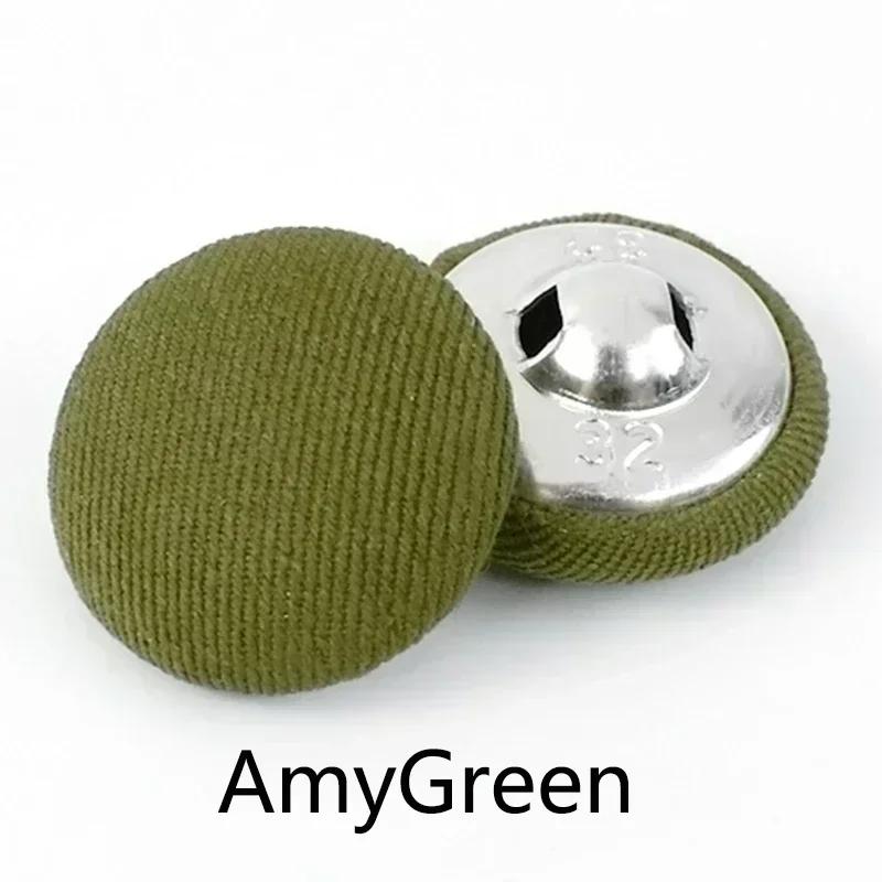 20Pcs Meetee 11-30mm Round Cloth Covered Button Decorative Shank Buttons for Suit Coat Dress Clothes Sewing Buckle Accessories